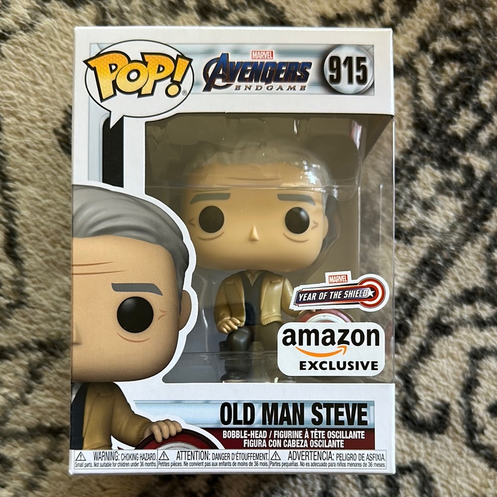 Amazon Exclusive Year of the Shield Old Man Steve Bobblehead
